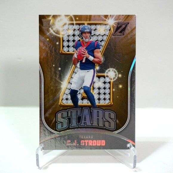 2023 Panini Zenith Z-Stars CJ STROUD Rookie Silver Holo Foil RC Case Hit #23 - Picture 1 of 3